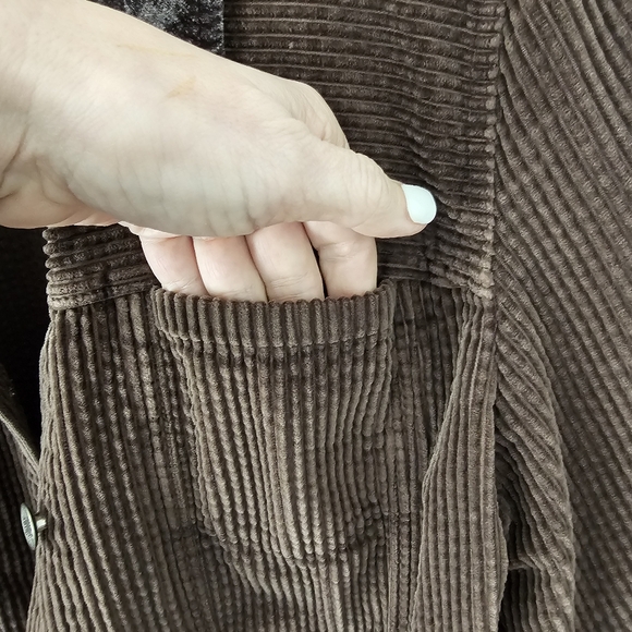 J. Jill Corduroy Button Down Jacket with Velvet Collar - Picture 7 of 12